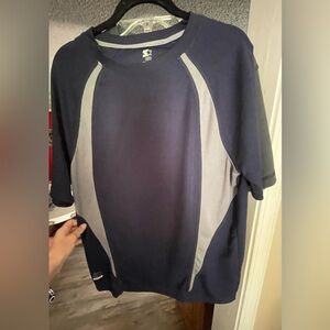Men's Blue and Gray Athletic Shirt size L by Starter